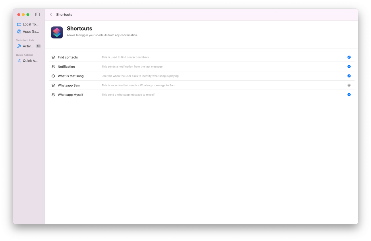 🔌 Connect Alter with WhatsApp & thousands of Apple Shortcuts