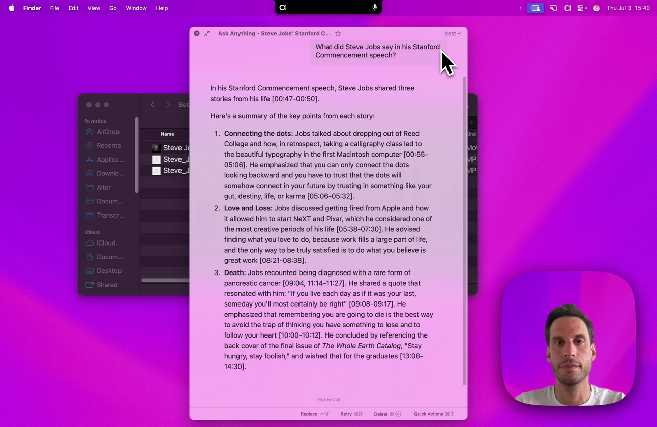 Transcribing audio and videos files with Alter