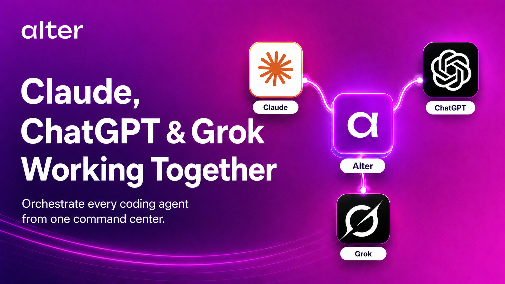 Bring Grok and Pi coding tools into Alter